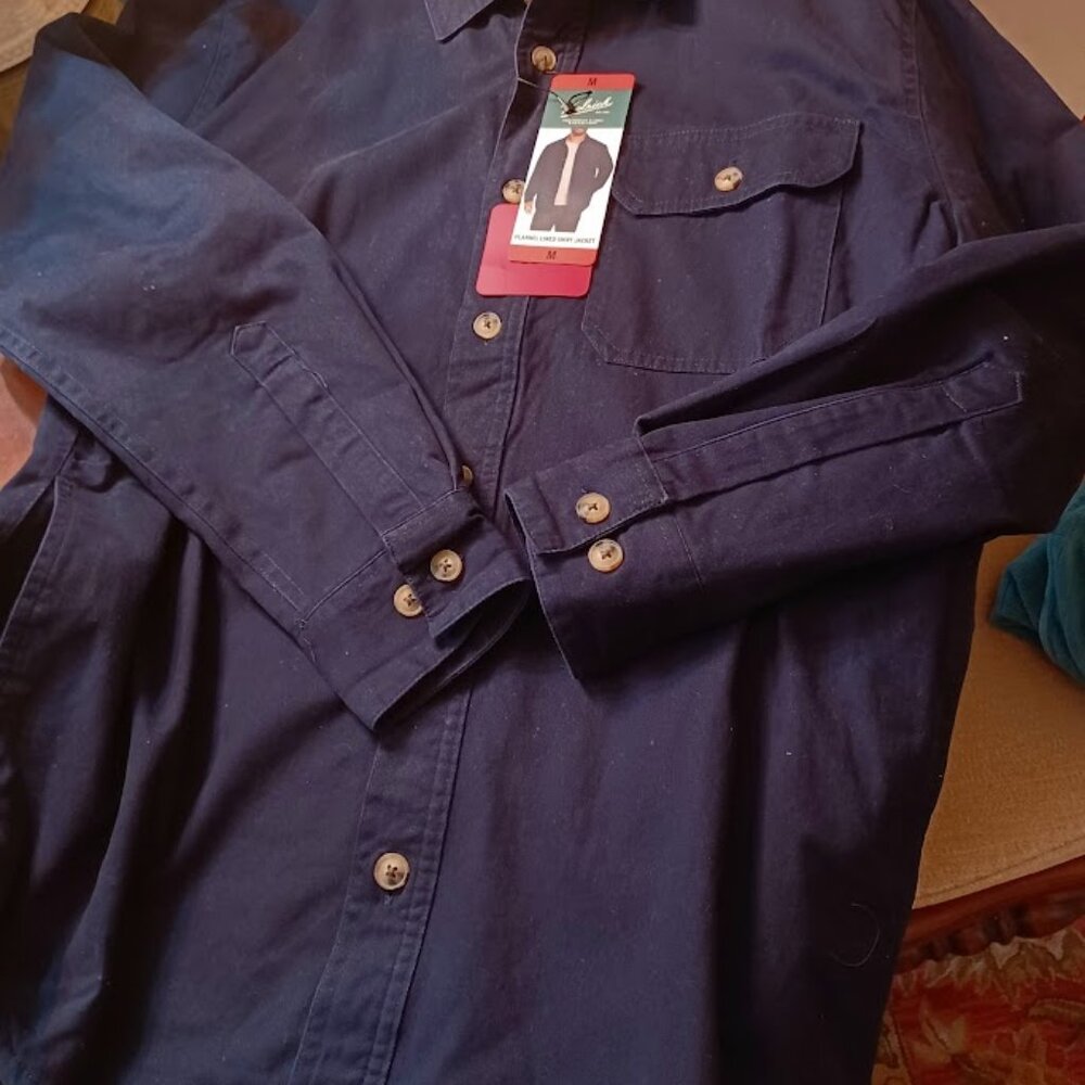 New Woolrich Green Label Flannel-Lined Shirt Jacket - Sizes Small